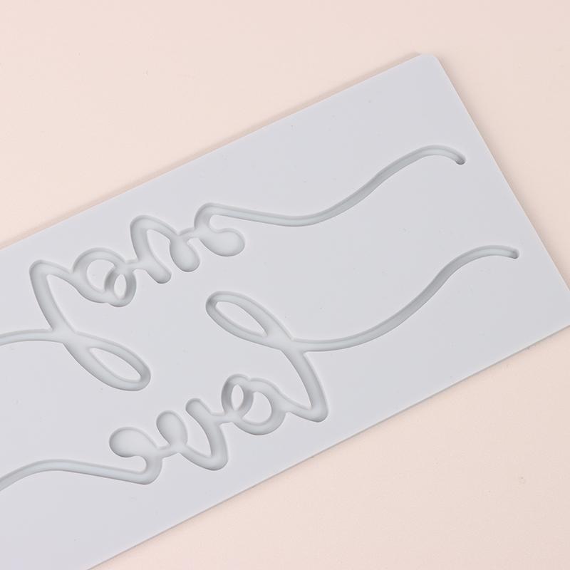 1 шт. силиконовый коврик с надписью «Любовь» для торта-помадки, мусса, шоколадного торта, силиконовый коврик для кружева, кухонные принадлежности «сделай сам», инструменты для выпечки