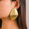 Ingemark Exaggerated Big Irregular Metal Stud Earrings for Women Trend 2026 Classic Gold Color Pierced Earring Steampunk Jewelry