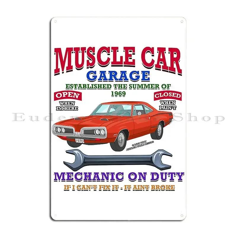 Muscle Car Garage Hot Rod Racing Novelty Gift Ucvinhtoan Metal Sign Plaques Funny Cinema Customize Designing Tin Sign Poster