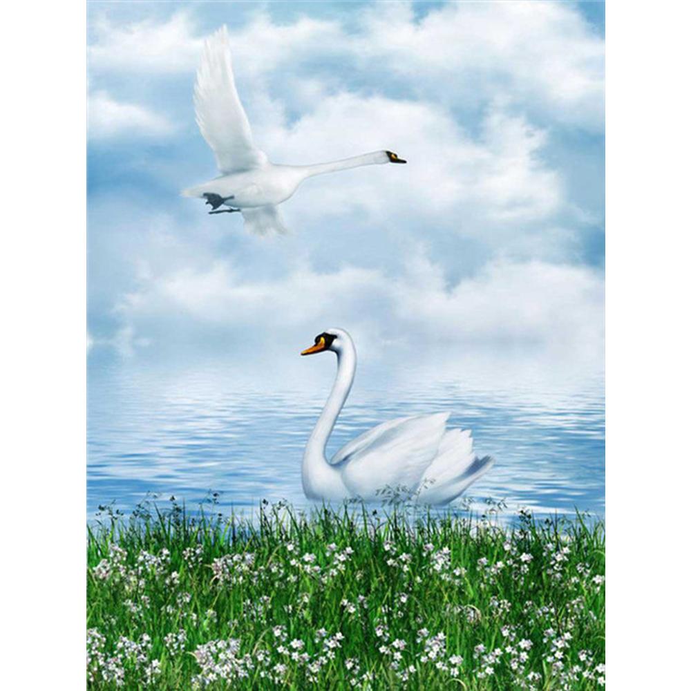 Полная площадь Алмазная картина Лебедь Алмазная вышивка Сердце Мозаика Вышивка крестом Животное ручной работы Подарок Decortion