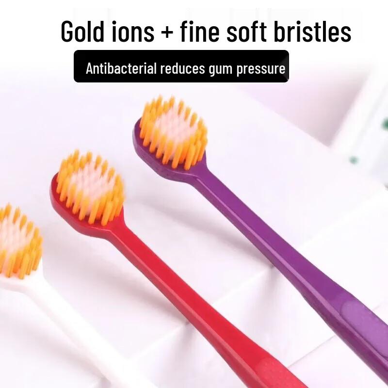 Доктор. Зубная щетка Tooth Gold Ion с широкой головкой для глубокой чистки