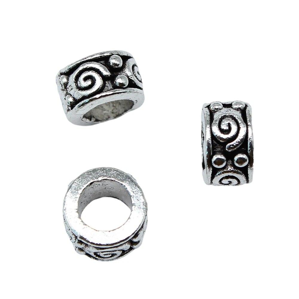 Бусины с большими отверстиями, свободные бусины-разделители, мужские аксессуары, украшения ручной работы для мужчин