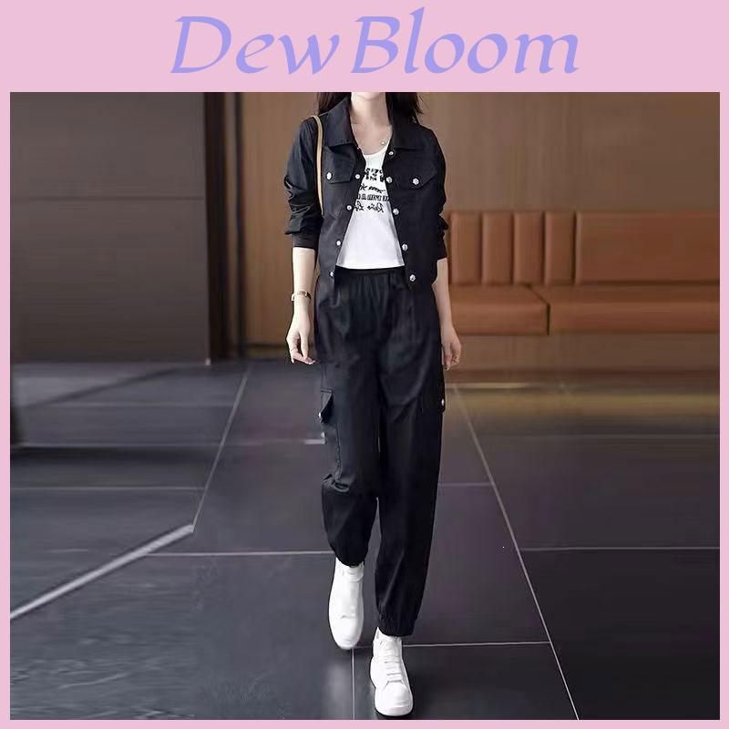 Urban Style Womens Summer Suit Set With Long Sleeves For Office Casual Wear