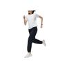 Li-Ning Футболка Running Series с коротким рукавом и круглым вырезом, быстросохнущая, с логотипом и буквенным принтом, женская, стандартная, белого цвета ATST520-2