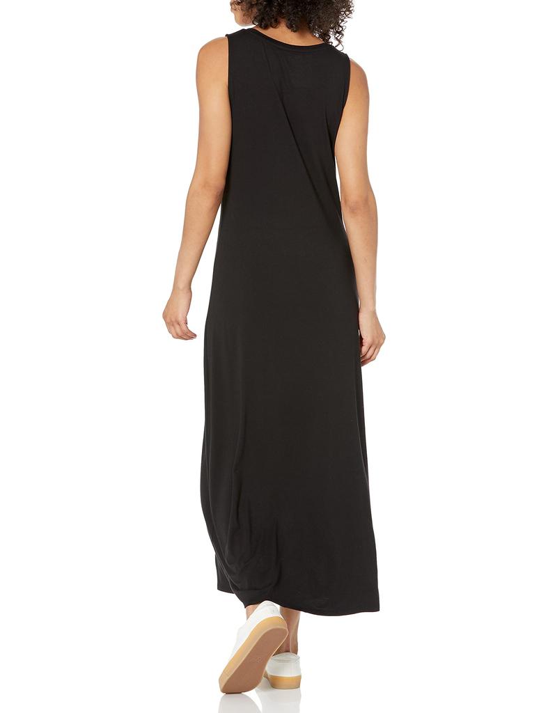 Amazon Essentials Sleeveless Maxi Size L Women's Dress, Black,