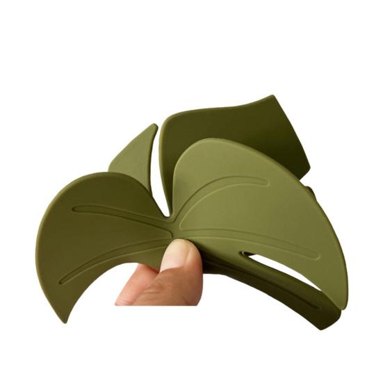 Coaster Cartoon Leaf-shaped Silicone Coaster Easy To Clean Reusable Table Mat for Dining Table Decoration