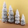 Handmade Flocked Cedar Tree Stable Mini Christmas Tree Mini Snow Pine Tree  Christmas