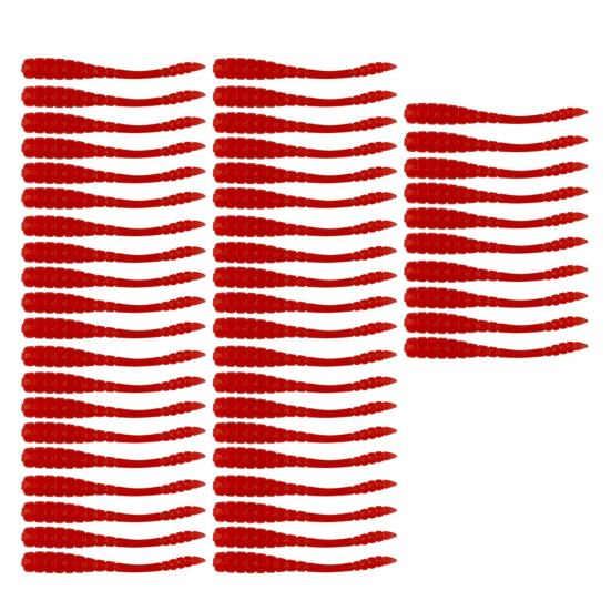 50Pcs/Set 4CM/0.4G Soft Worm Lure Realistic Bionic Spiral Maggot Artificial Colorful Worm Bait Freshwater Saltwater