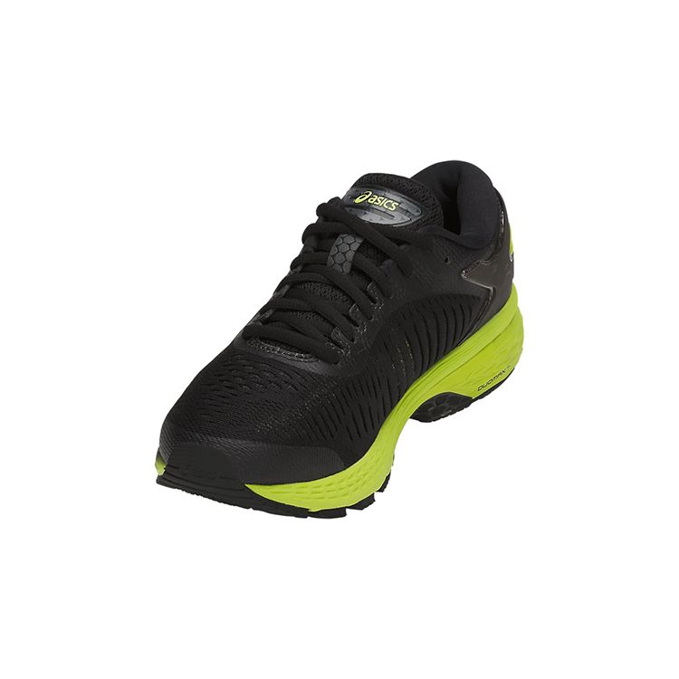 Asics Gel-Kayano 25 Удобные Универсальные Прочные Низкие Детские Кроссовки для Бега Детские Кроссовки для Бега Черный Зеленый 1014A004-001