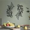 Stunning 2pcs Koi Metal Wall Art! School of Fish for Interior Decoration. Ideal for Living Room. Elegant Hanging Wall Art.