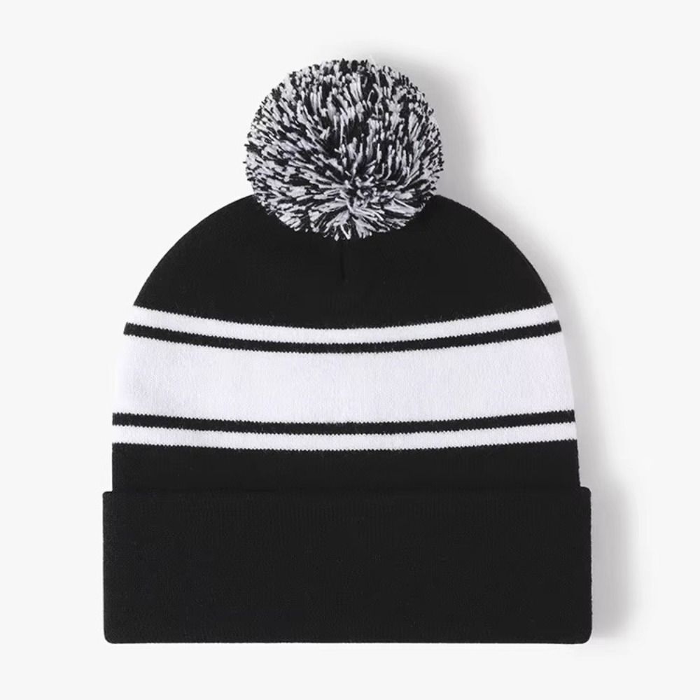 Stretchy Knitted Beanie Thick Knitted Ski Beanies Outdoor Sports Hat Autumn/Winter Activities