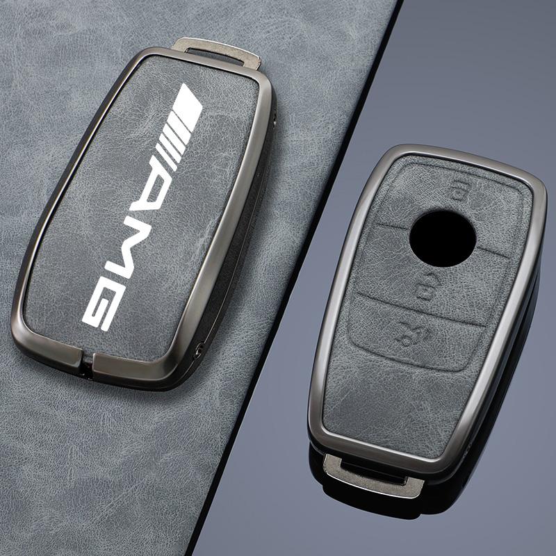 2025 New Zinc Alloy Leather Car Remote Key Case Fob Cover for Mercedes Benz AMG A C E S G GLS CLA Class W213 W203 W211 W205 W177