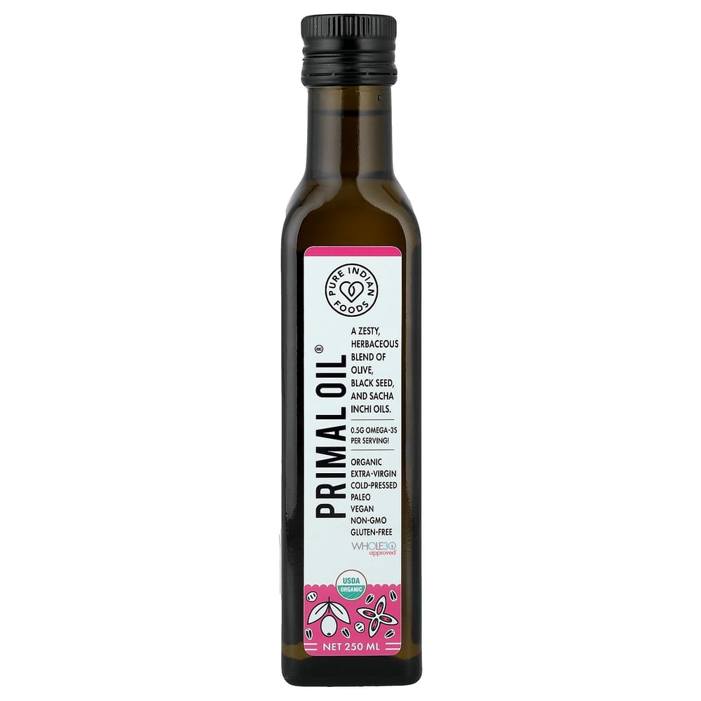 Pure Indian Foods Органическое Нерафинированное Масло Первого Отжима Primal Oil 250 мл
