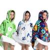 Autumn and Winter Facecloth Sports Leisure Warm TV Blanket Senior Children's Plush Comfortable Soft Bathrobe Warm Fluffy Robe