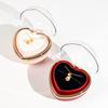 Heart Shape Preserved Flower Flip Ring Box Romantic Birthday Gift Packaging Box  Necklace