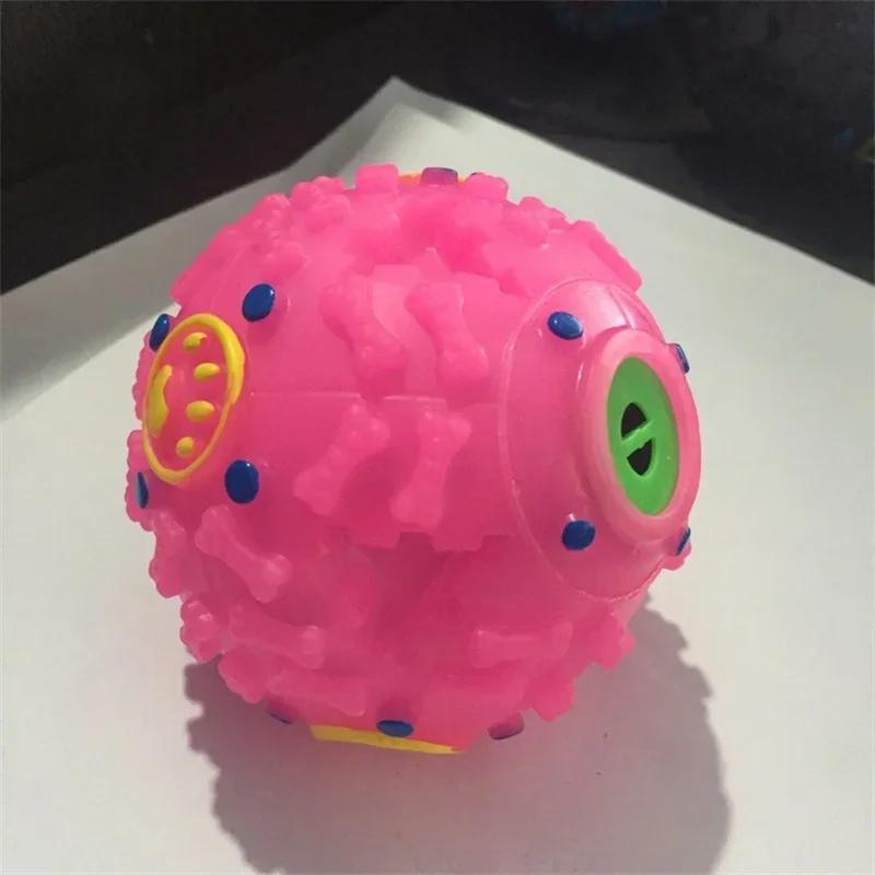 3-цветный шар-шум, корм для домашних животных, падающий шар, головоломка для домашних животных, игрушка для собак, звучащая игрушка, пищащий шар, круглый