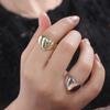 Jewelry Accessories Metal Heart Ring Geometric Wide Finger Buckle Geometric Open Ring  Women