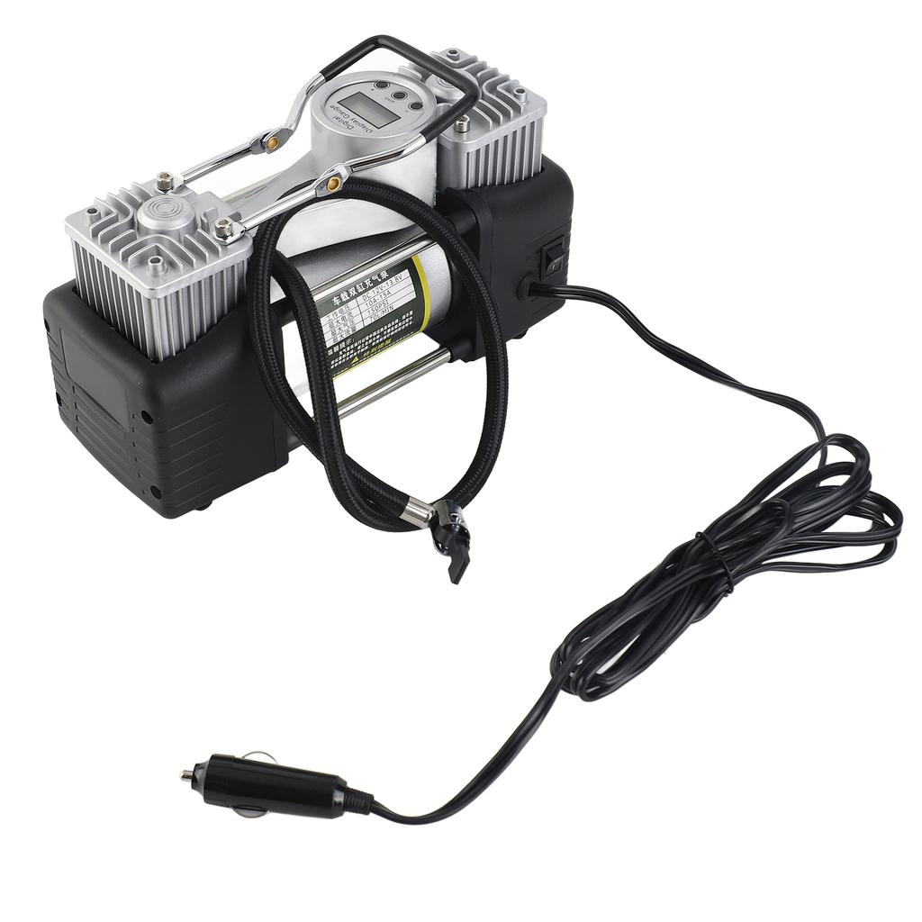 Double Cylinder High Pressure Car Pump Electric Auto Tyre Inflator Pump Digital Display Inflator Pump
