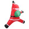 Надувной Рождественский Лазающий Санта 8,2 фута Надувной Санта Украшение для Двора с Мешком для Подарков Встроенная Светодиодная Подсветка для Стены Сада