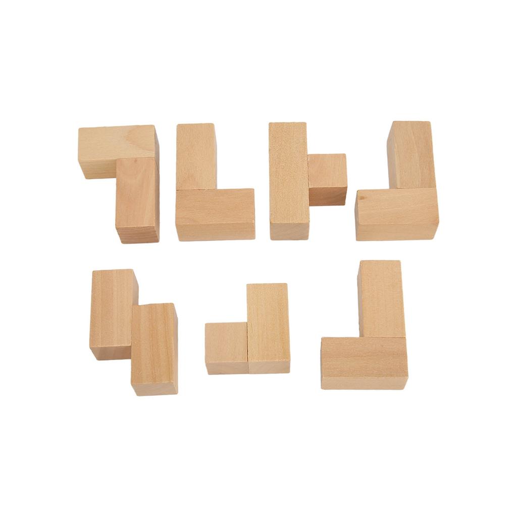 Intelligent Wooden Brain Puzzle Teaser Body Mind Relaxation Brain Teaser Lock for Elder Adults