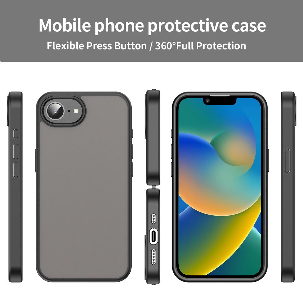For iPhone 16e Case Skin Touch Matte Anti Drop TPU PC Phone Back Cover