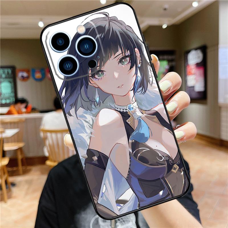 Yelan Genshin Impact Case For iPhone 17 16 15 13 12 11 14 Pro Max Mini Plus 16e 17 Air Bumper Cover Accessories