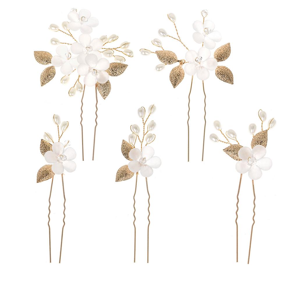 Новый китайский свадебный головной убор, белая акриловая заколка для волос с цветком, красивая ретро-украшение для свадьбы, заколка для волос ручной работы