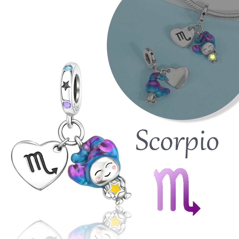 Прекрасный Медный Овен Лев 12 Созвездий Зодиака Коллекции Шарм Подходит Оригинальным Браслетам Женский DIY Изысканные Ювелирные Изделия