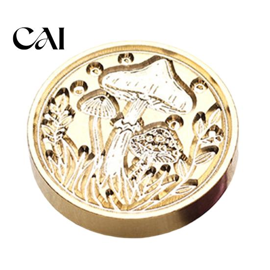Crafting Accessory for Wax Lily Floral Brass Seal Stamp Head, Cute Plant Themed Engraved Botanical Sealing Head Journal Card Gift Wrapping Wedding