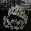 Европейский стиль Новая роскошная и атмосферная корона-комбинация листьев Свадебная корона невесты Головной убор Корона Тиара Аксессуары для волос