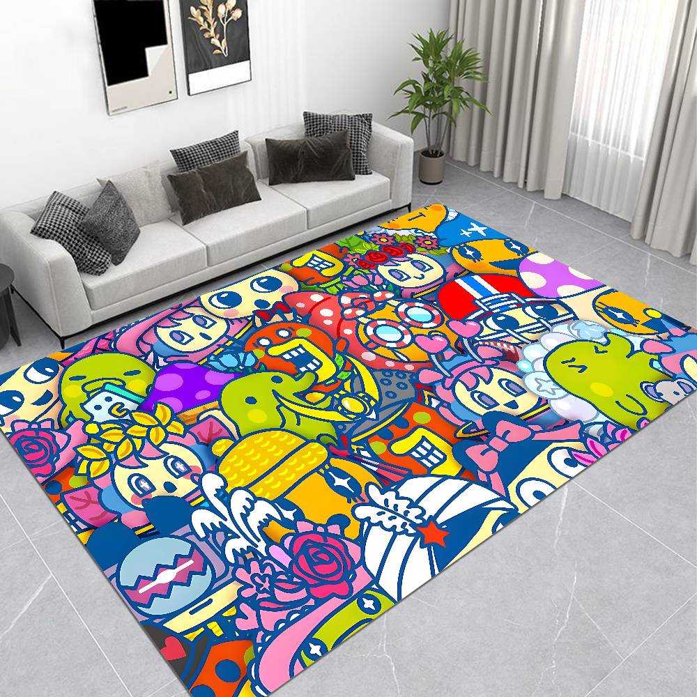 Game Cute Cartoon T-Tamagotchi Bathroom Mat Anti-slip Absorb Water Long Strip Cushion Bedroon Mat Welcome Doormat
