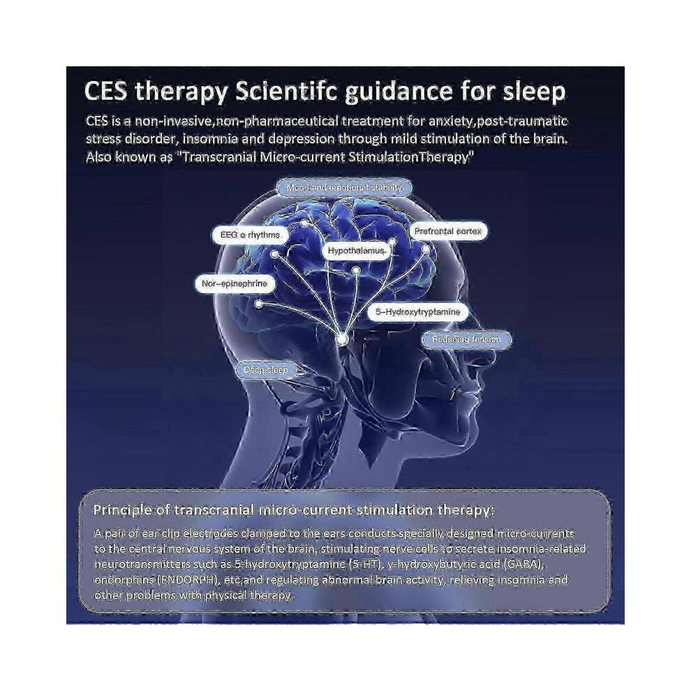 Sleep Aid Device, Vagus Nerve Stimulation Device with Ear Clips, Sleep Aid Device, Ces Reduce Anxiety Relieve Fatigue Microcurrent