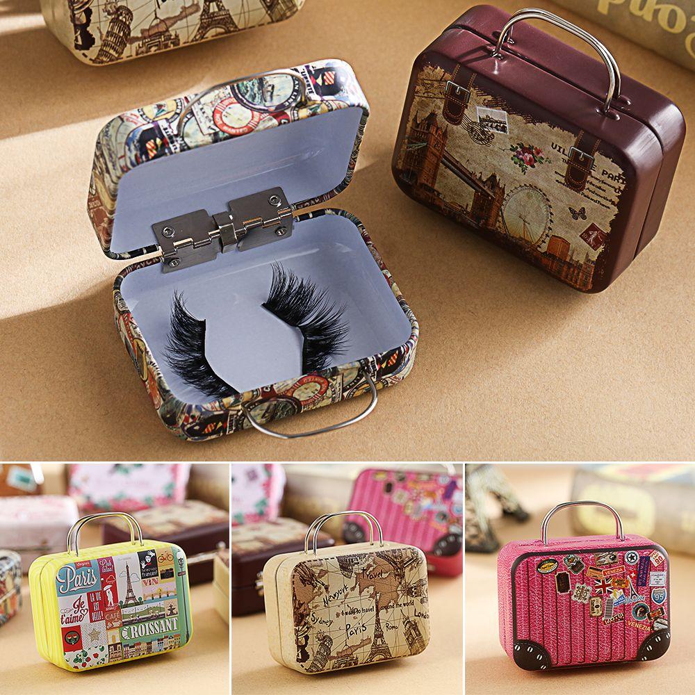 New Design Makeup Tool Steel Suitcase Mink Lash Tray False Eyelashes Box Eyelash Package