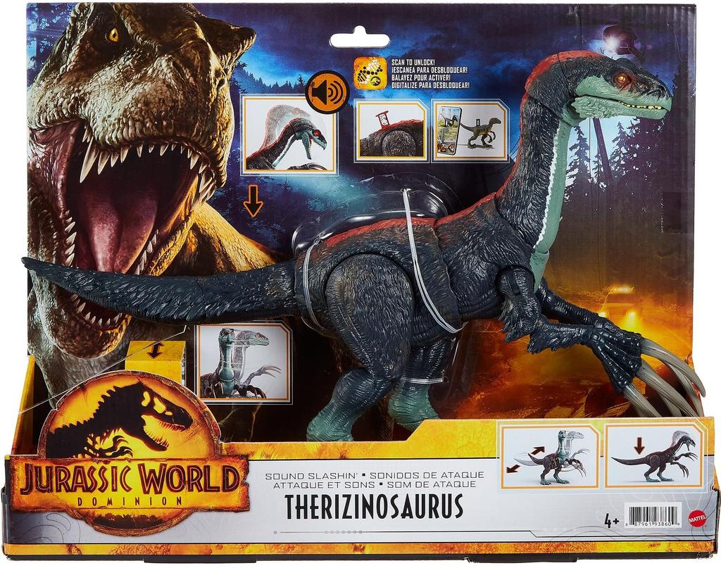 Mattel Jurassic World New Ruler Супер Теризинозавр 34 года и GWD65 (МИР ЮРСКОГО ПЕРИОДА) Действие! [Общая длина приблизительно. см] [Игрушка динозавр] [4 вверх]