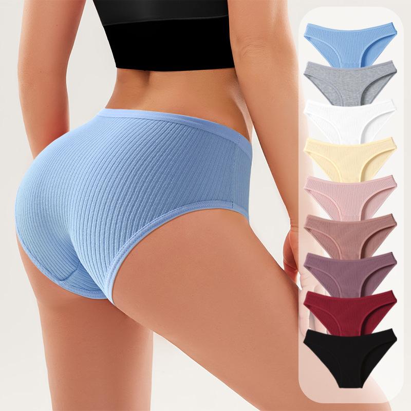 Sexy Threaded Panties Sports Cotton Low Waist Triangle Women’s Thong Panties