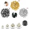 100Pcs Plastic Rivets Gold Sliver Cone Studs Punk Sewing Spike Rivet For Leather Nailheads Rivets Garment Accessories