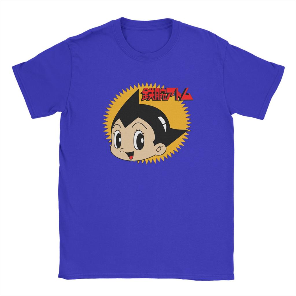 Astro Boy Manga T-Shirt Men Fun Pure Cotton Tee Shirt O Neck Short Sleeve T Shirt 4XL 5XL Clothes