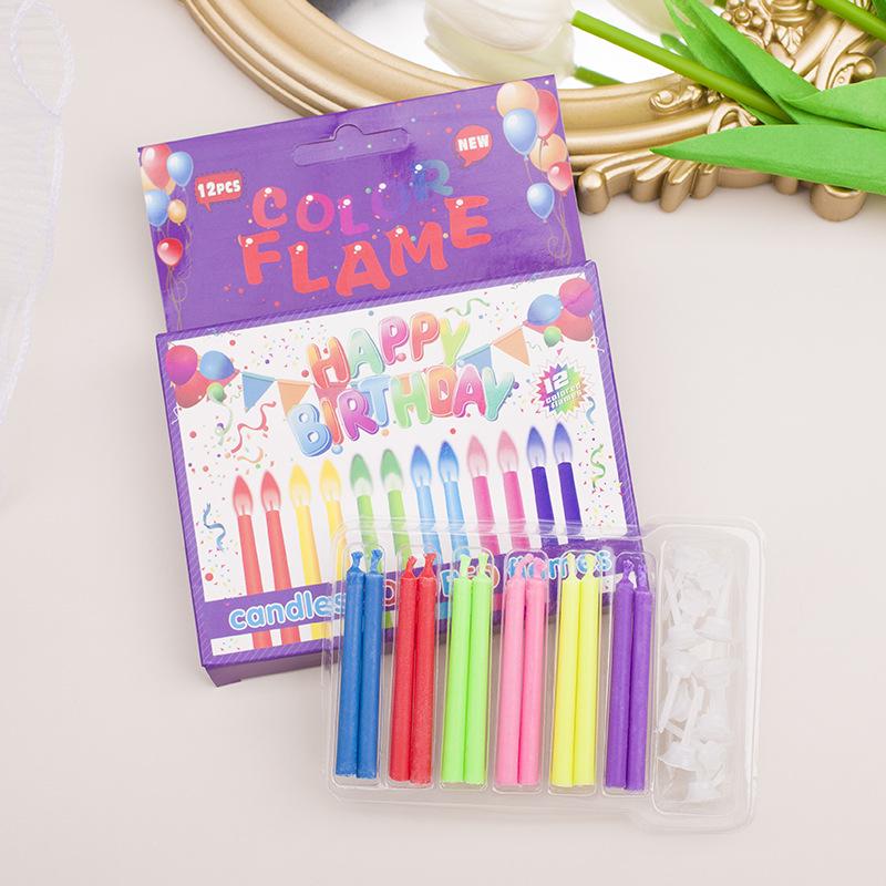 Colored Flame Birthday Cake Candles - Creative Party Candles