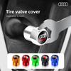 4pcs Car Wheel Tire Valve Caps Tyre Stem Covers Airdust Waterproof for A3 A4 A5 A6 A7 A8 Q3 Q5 Q8 TT TTS Accessories
