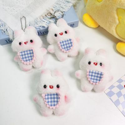 Милый брелок своими руками Кролик с карманом на животе Брошь Кролик Ювелирное изделие Кукла Плюшевый подвес для сумки