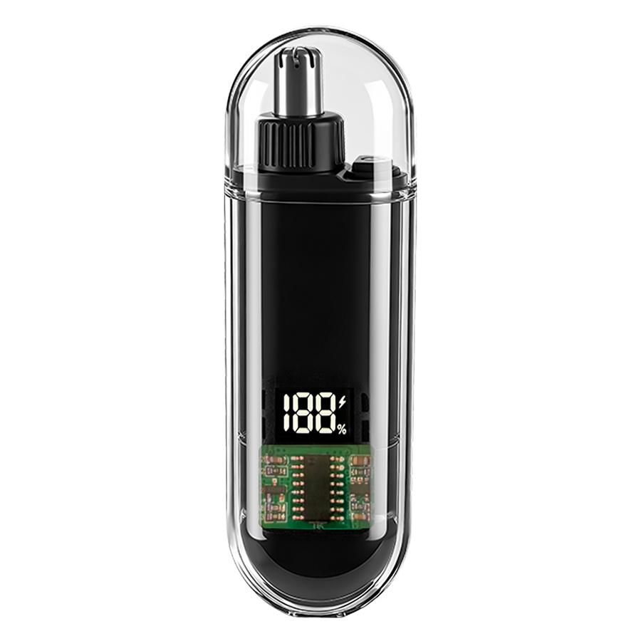 Men's USB rechargeable nose and ear hair trimmer-small, portable, digital display design, suitable for home or business trip