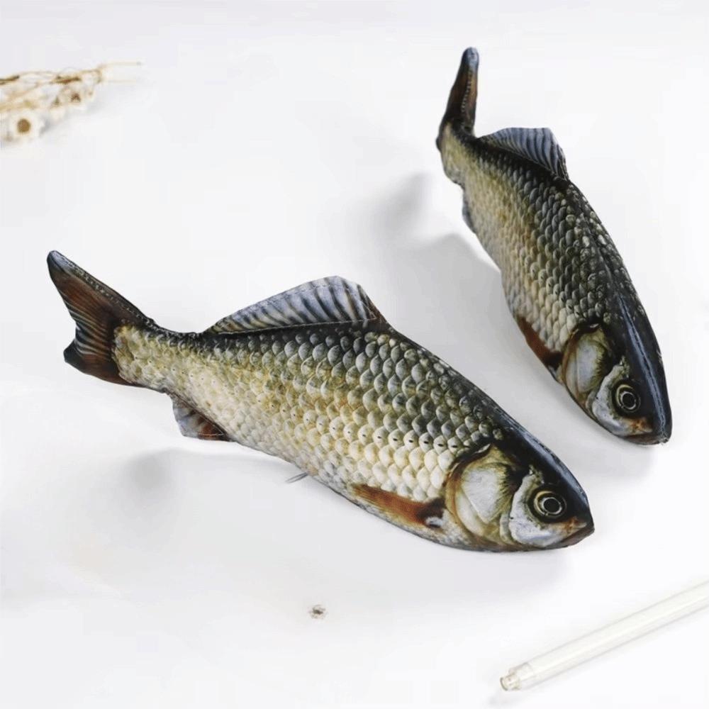 Large Capacity Simulation Fish Pencil Bag Simulation Pencils Pouch Back To School
