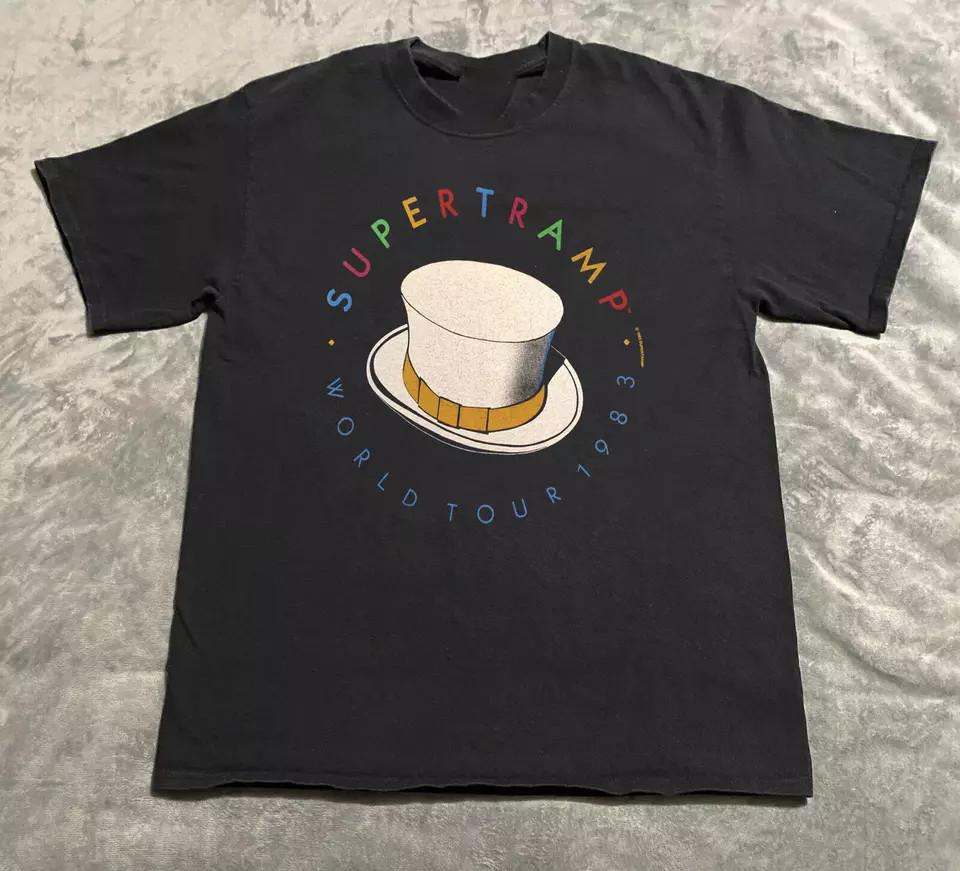 Футболка с коротким рукавом Supertramp World Tour Полный размер от S до 5XL Унисекс