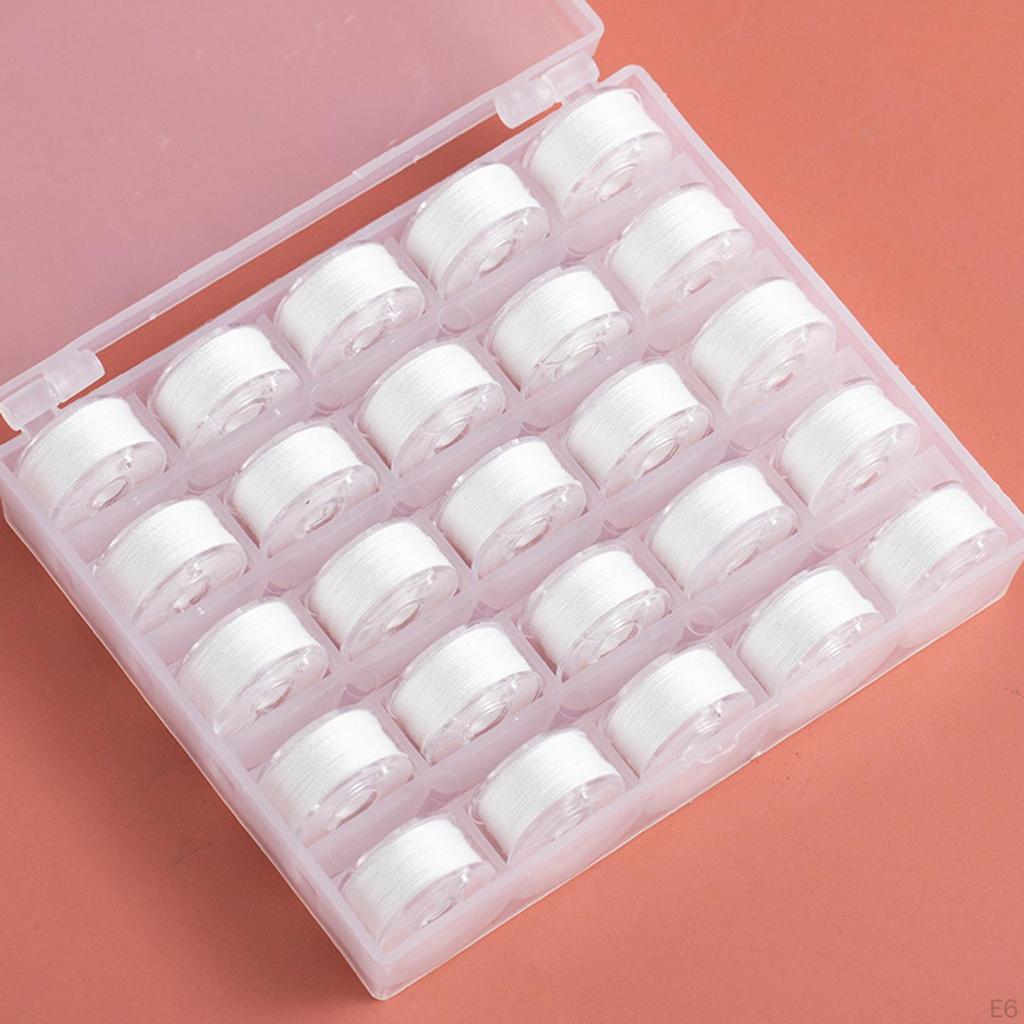 36 Pieces Prewound Bobbin Thread Collection Sewing Machine Bobbins Polyester Spools Storage
