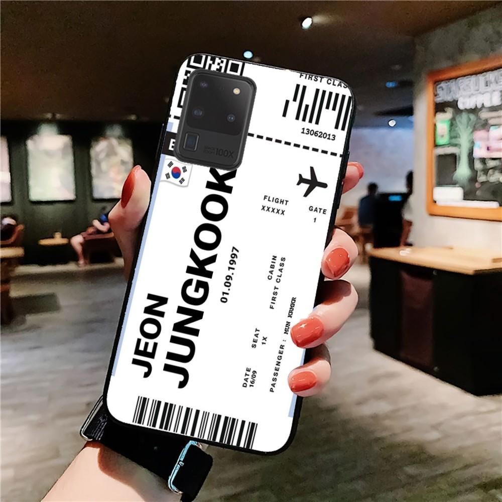 Cute FIRST CLASS PLANE TICKET Phone Case For Samsung S 9 10 20 21 22 23 30 23 24 plus lite Ultra FE S10lite Fundas