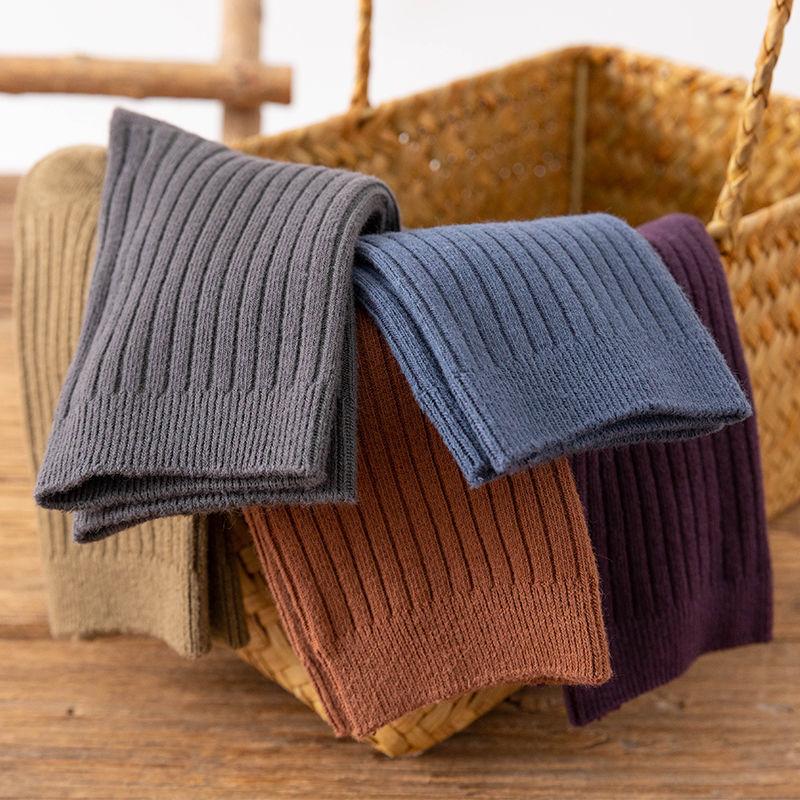 5 пар мужских носков из чистого хлопка для осени и зимы, утолщенные носки из длинноволокнистого хлопка с защитой от запаха, деловые, для отдыха, средние, без пятки