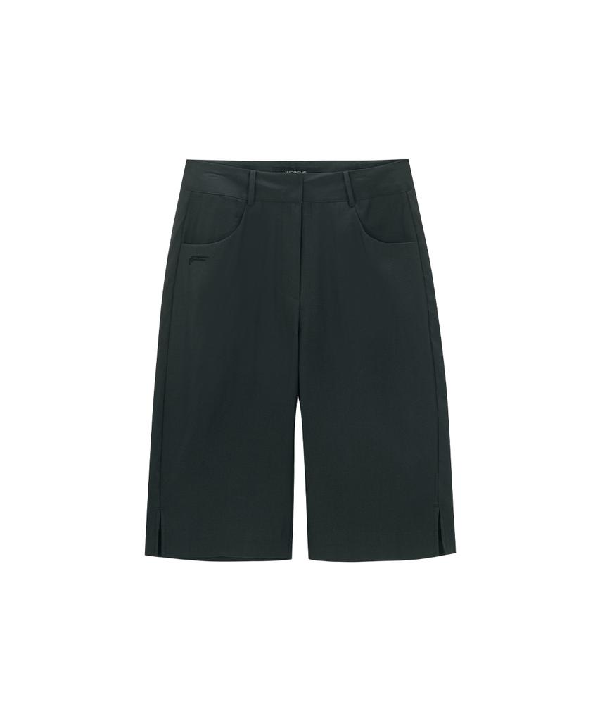 WEREVE Side Slit Bermuda Pants_Charcoal