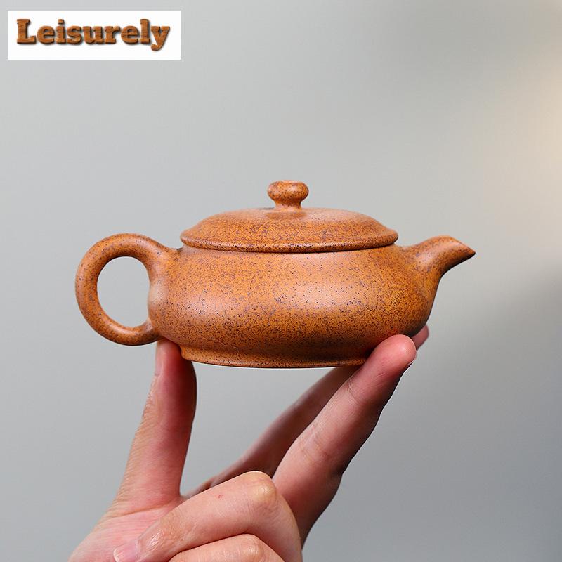 100 мл изысканный чайник из фиолетовой глины Исин, резной горшок ручной работы, раздел «Необработанная руда», глиняный чайник, чайный сервиз «Цзыша», коллекция, ремесло
