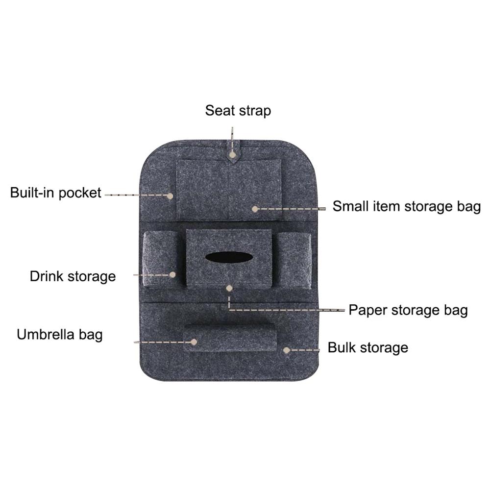 1PC Car Storage Bag Universal Box Back Seat Bag Organizer Pouch Backseat Holder Pockets Car-styling Protector Auto Accessories