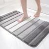 Домашний декор Абсорбирующий полосатый коврик для ванной Прямоугольный Нескользящий входной коврик Мягкие контрастные цвета Клавиши пианино Коврик для ванной Отель